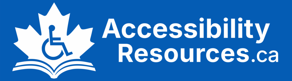Horizontal Accessibility Resources dot ca logo with the text "Accessibility Resources.ca"
